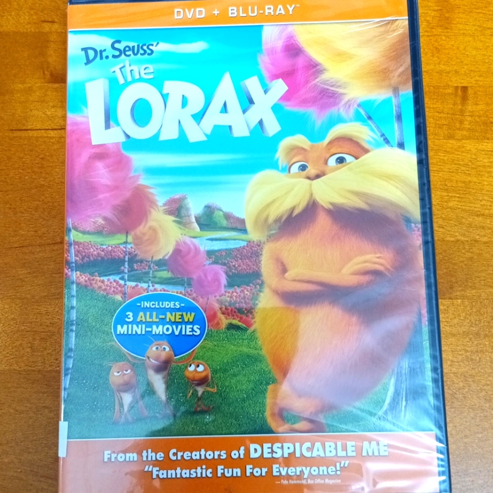 Dr. Seuss' The Lorax (Blu-ray/DVD/Digital, 2012) + 3 Mini-Movies SEALED SEE PICS